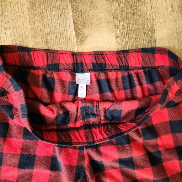 Men's XXL Wondershop Fleece Red and Black Plaid PJ Pants - Picture 6 of 6